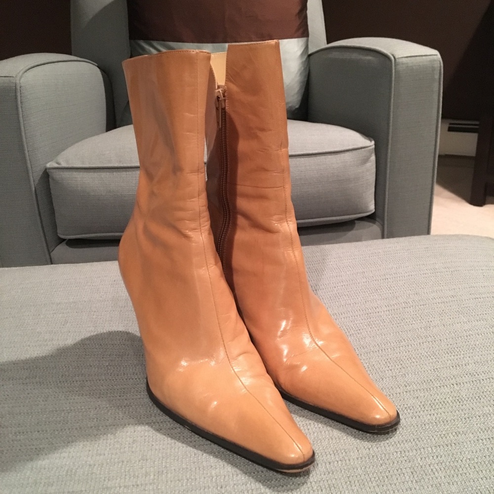 Nine West Camel Color Ankle Boots